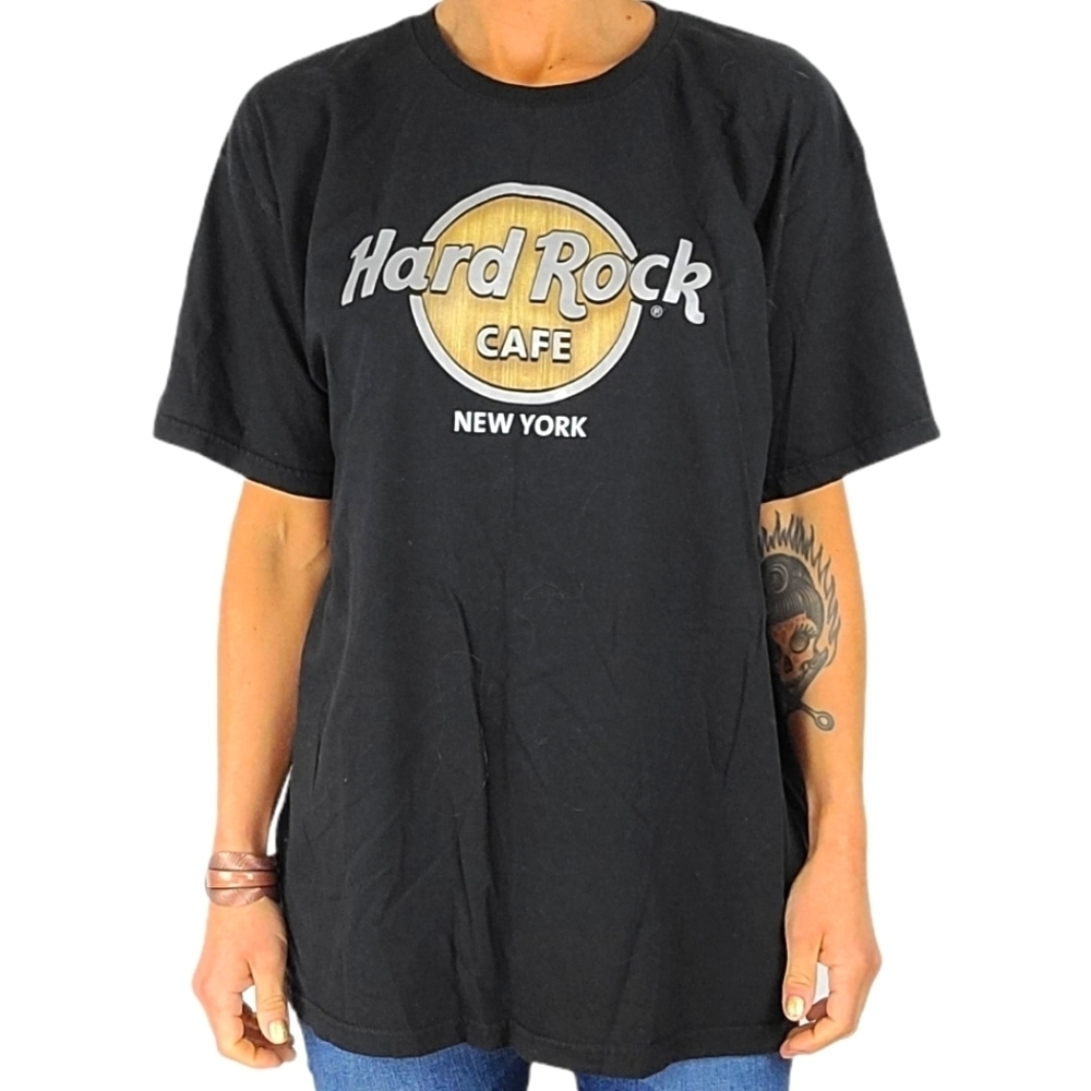 Hard Rock Cafe New York Cotton Tee Size Large Blac
